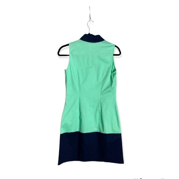 NWT Sail to Sable Navy & Mint Green Sleeveless Sheath Dress - Picture 2 of 8